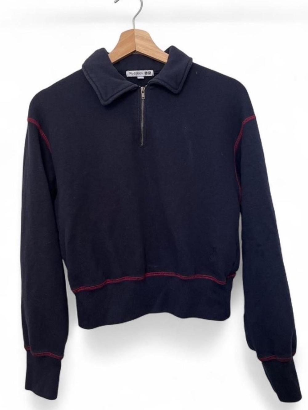 JW Anderson Uniqlo Navy Quarter-Zip Collared Sweatshirt